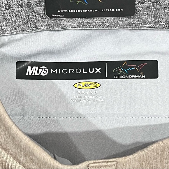 NEW Greg Norman Men's ML75 Microfiber Ultimate 5-Pocket Pants Sz 36 Beige Golf - Picture 7 of 14